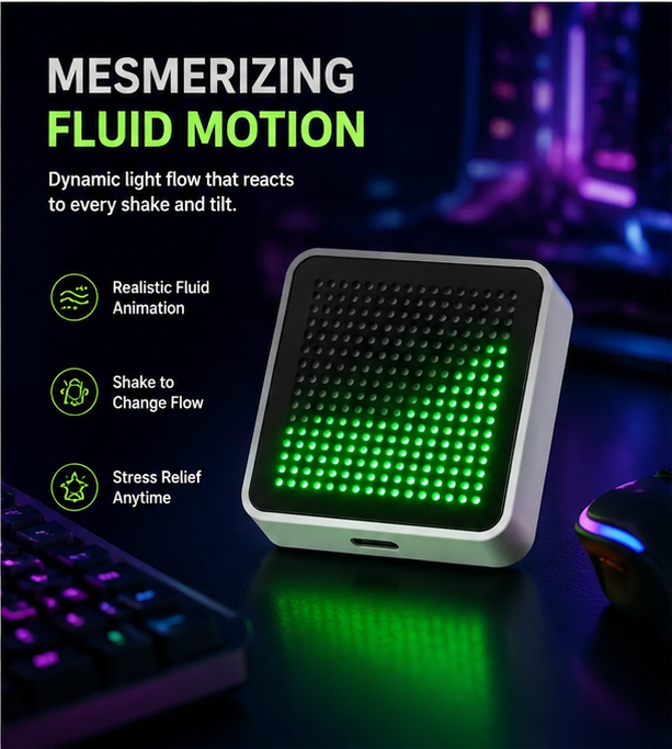 Pc Gaming Simulator - LED Sıvı Simülasyonlu Masaüstü Süsü, Yaratıcı
