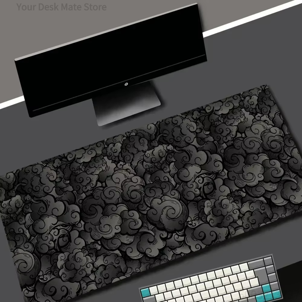 Pc Gaming Cloud Free - Siyah Bulut Desenli Oyun Mouse Pad'i