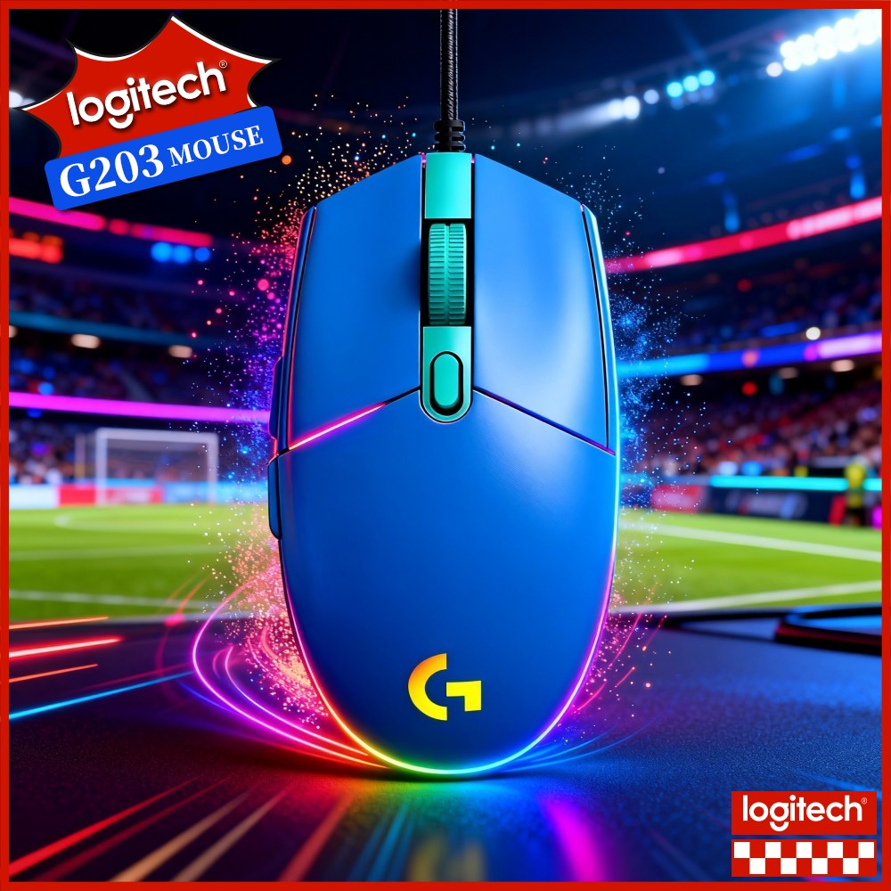 Logitech Mouse G203 - Logitech G203 Kablolu Oyun Mouse'u Yumuşak