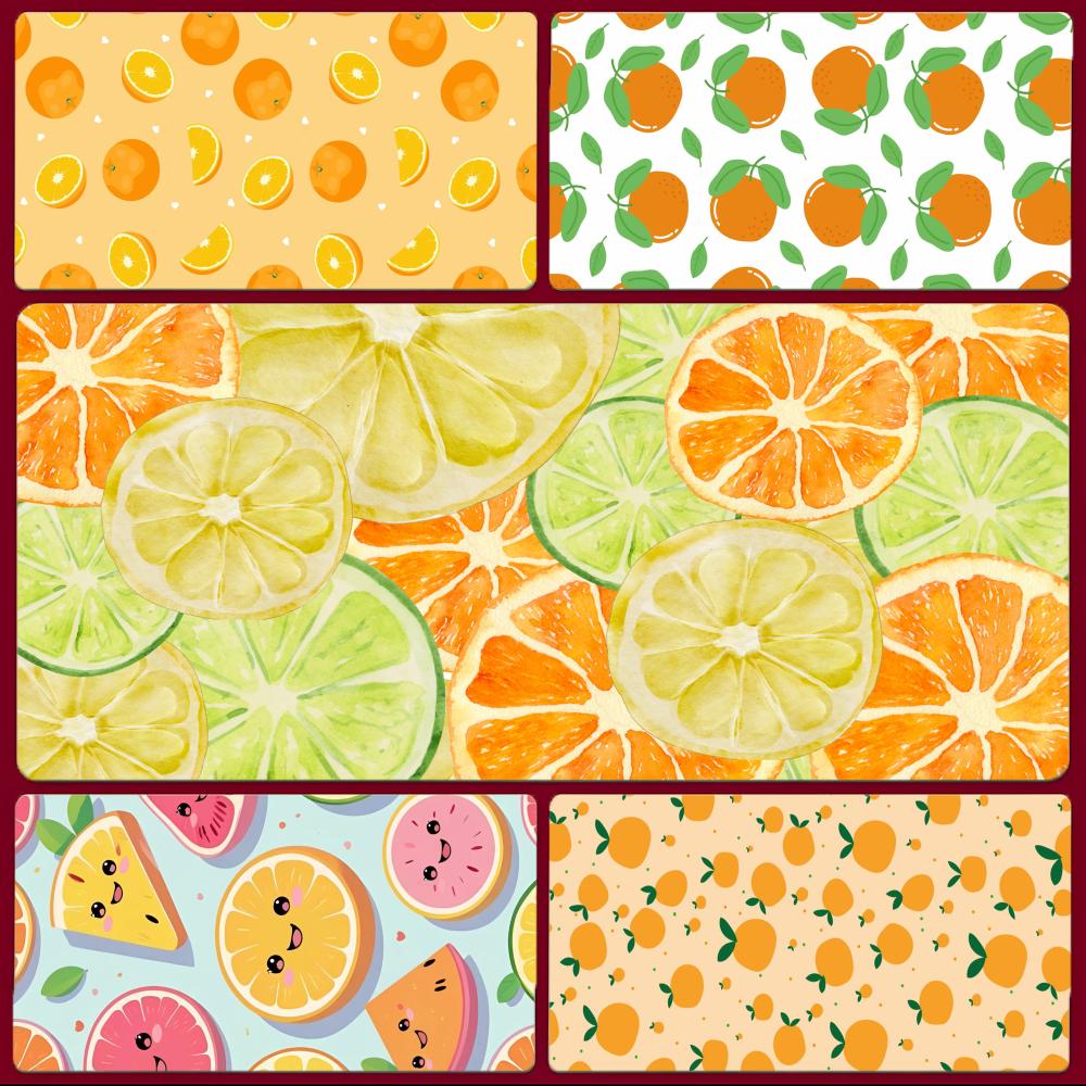 Pc Gaming Orange - Meyve Taze O-Orange Mouse Pad Dikişli
