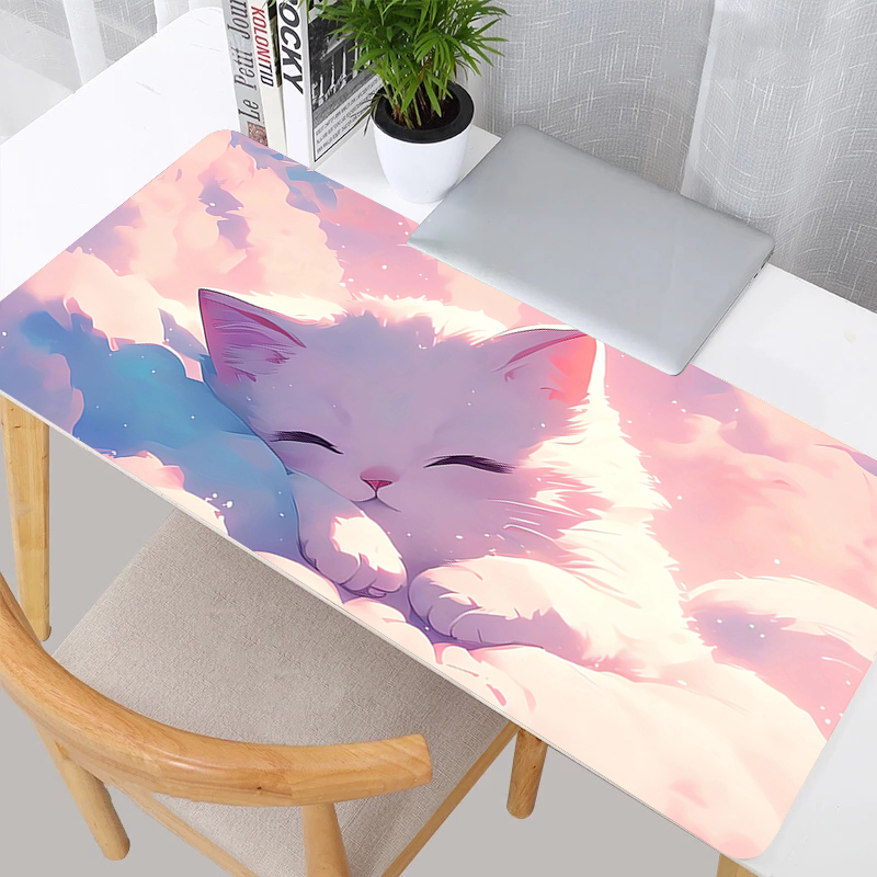 Pc Gaming Cloud Free - Mouse Pad Laptop Kawaii Anime Beyaz