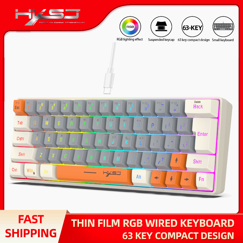 Klavye RGB USB Kablolu 63 Tuşl - Pc Gaming Orange incelemesi ve fiyatı