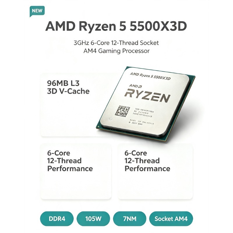 AMD Ryzen 5 5500X3D Oyun İşlem - Amd Cpu Ryzen 5 incelemesi ve fiyatı
