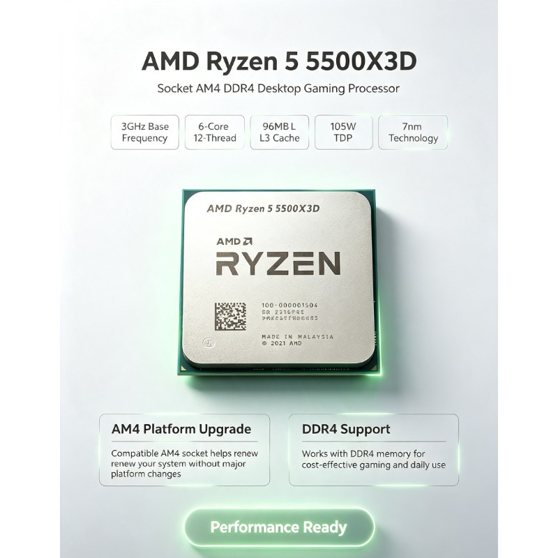 AMD Ryzen 5 5500X3D Oyun İşlem - Amd Cpu Ryzen 5 incelemesi ve fiyatı