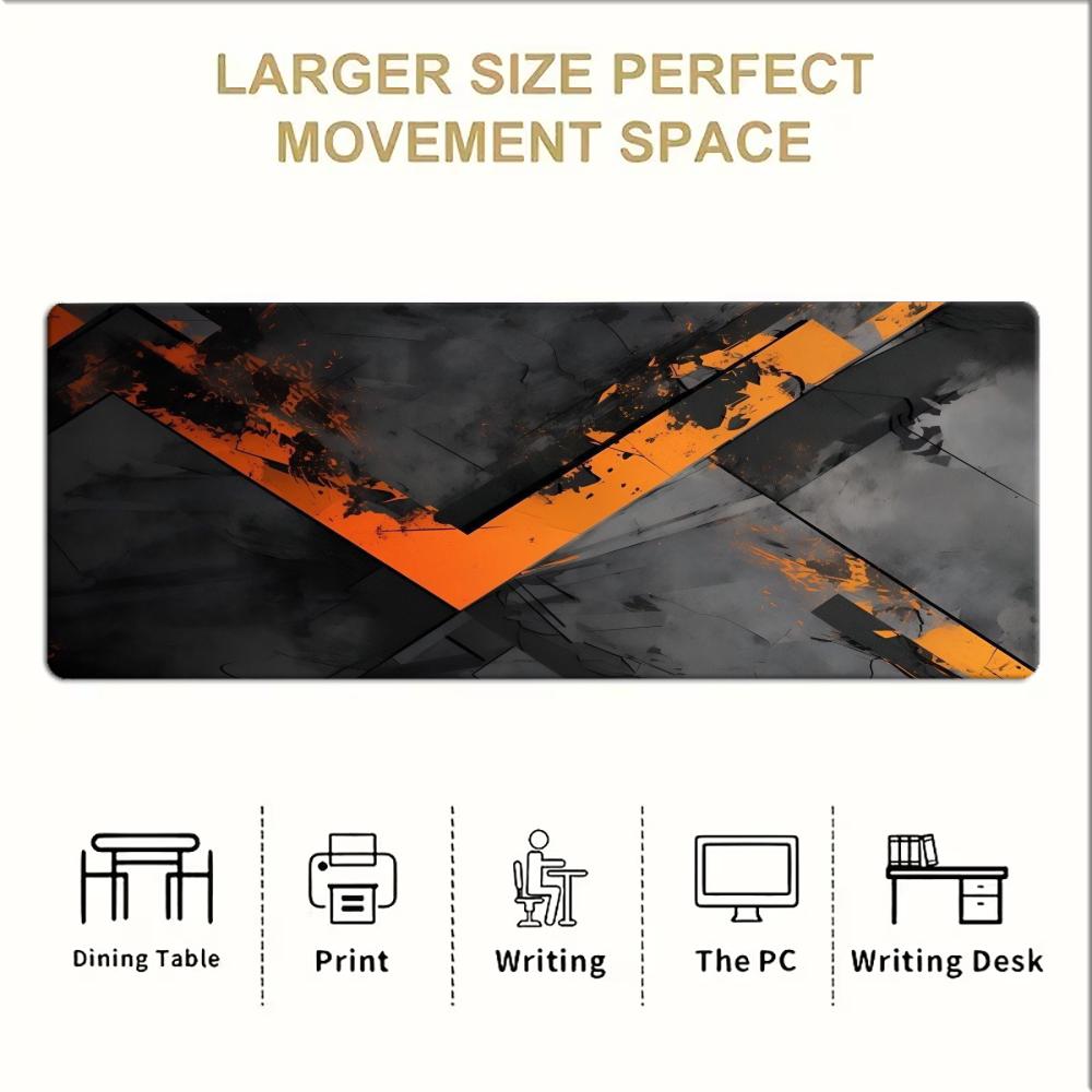 Siyah Turuncu Çatlak Geometrik - Pc Gaming Orange incelemesi ve fiyatı